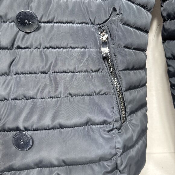 Armani Jeans Puffer Coat Womens US 10 EU 42Black Detachable Hood Full Zip - Picture 5 of 9